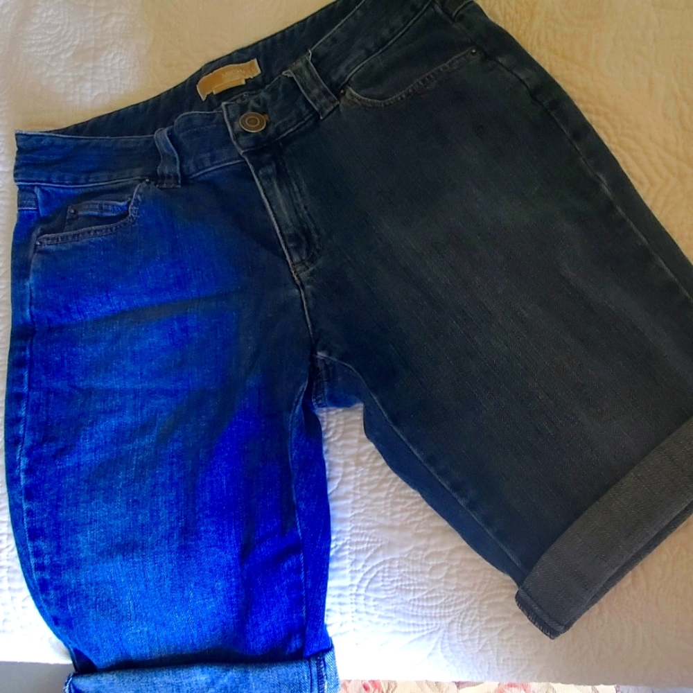Size 10 Michael Kors jean shorts. Missing one button on back pocket